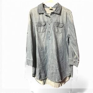 Canyon River Blues Lightweight Denim Button Down Dress XL